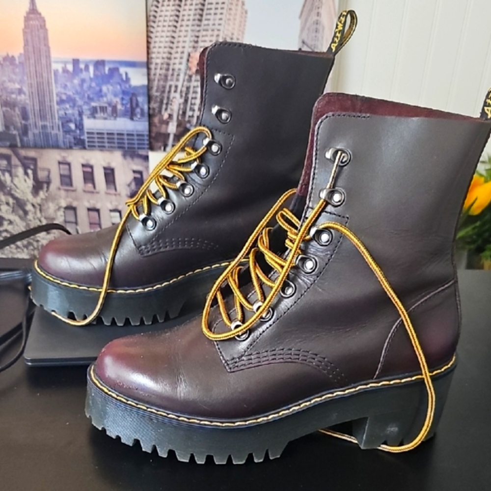 Dr. Martens Burgundy Heeled Boots